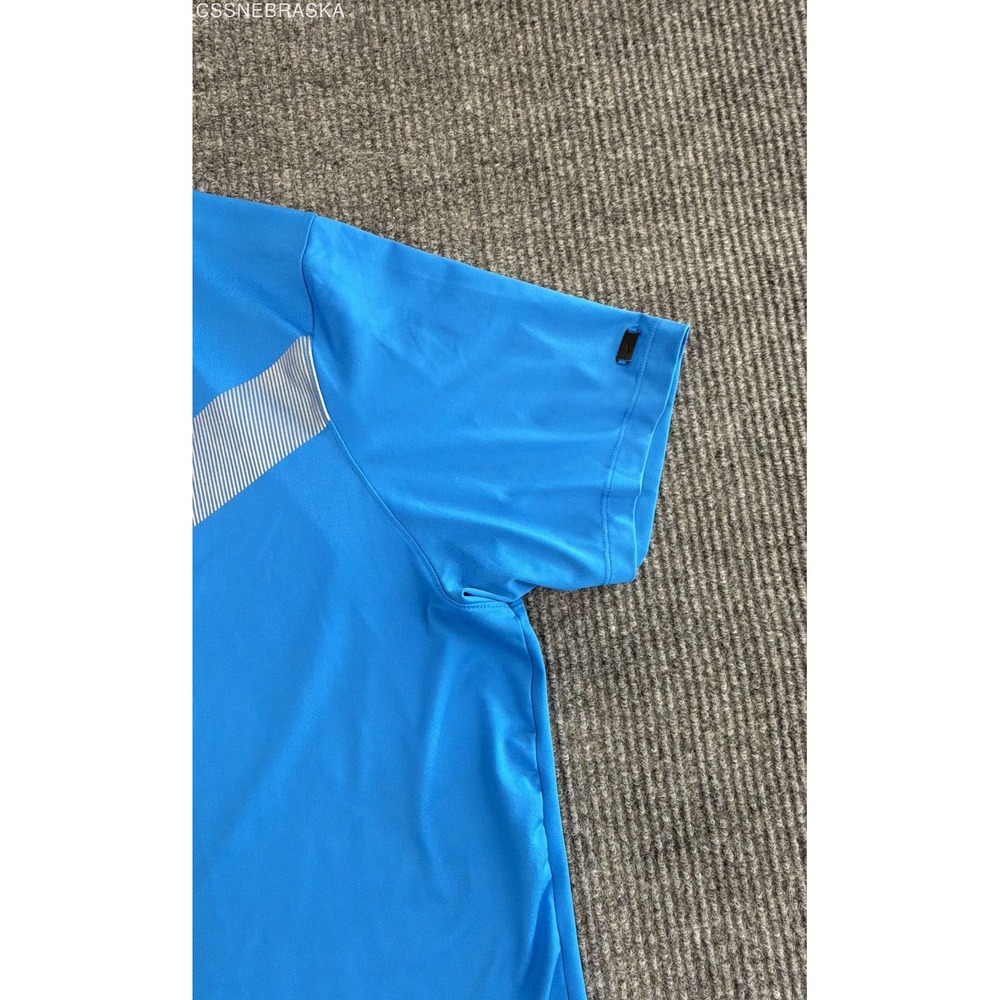 Nike Blue Tiger Woods Vapor Reflective Blade Collar Golf Shirt Men Chevron XXl - Picture 3 of 10